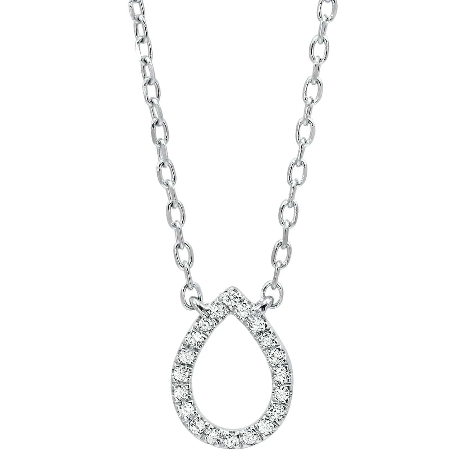 14k Diamond Pear Pendant