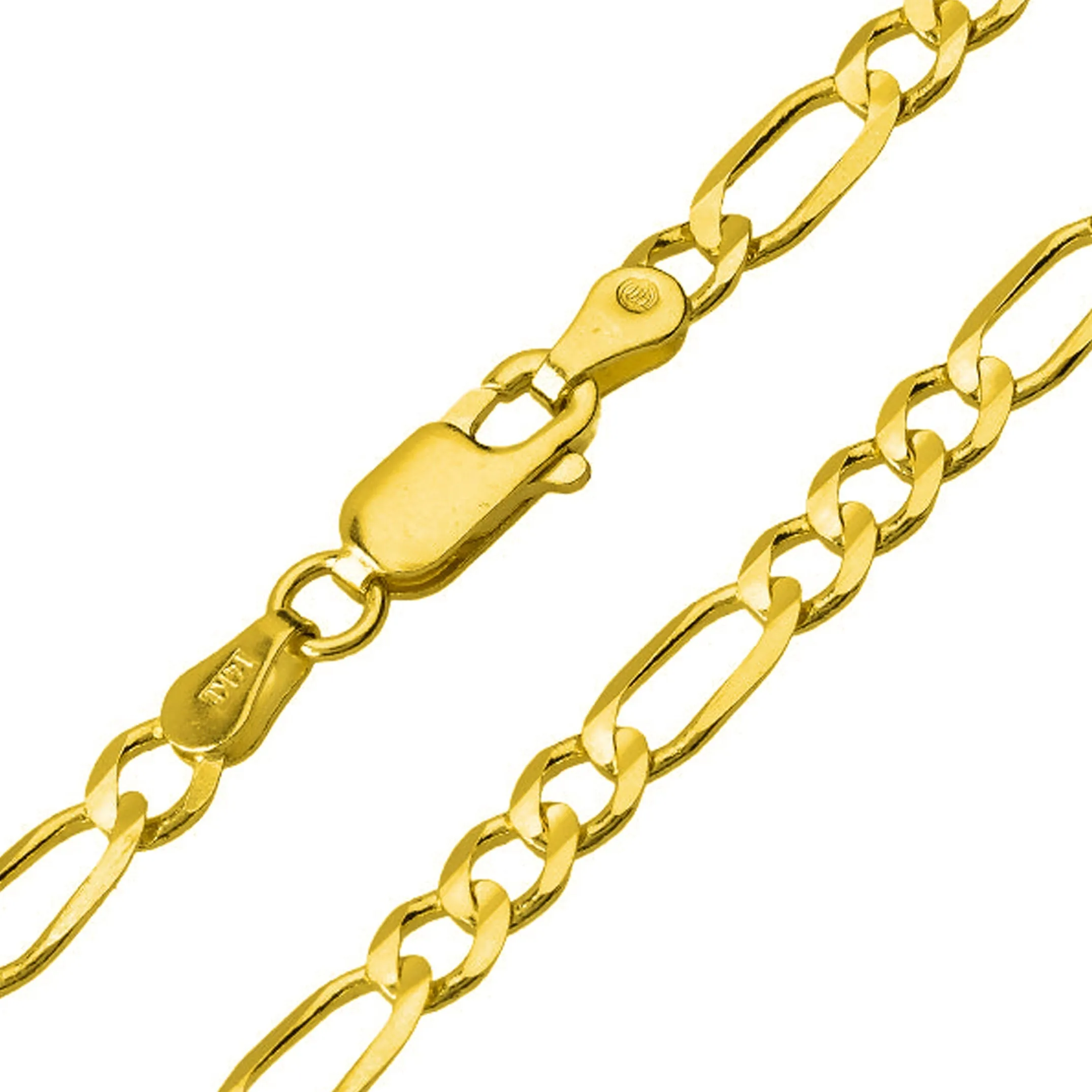 14K Yellow Gold & White Gold Tube Crucifix Six Sided Cross Pendant Necklace