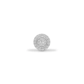 18ct White 0.20ct Diamond Cluster Pendant