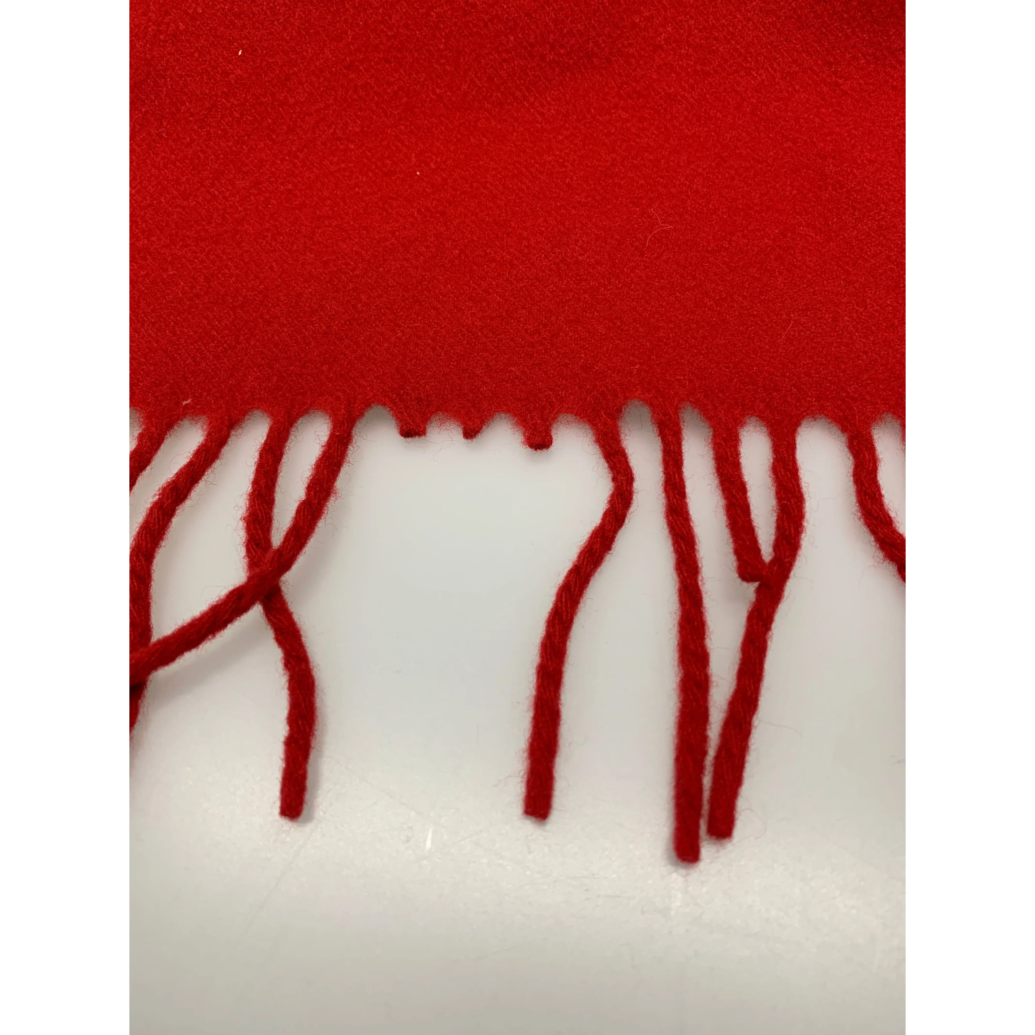 Acne Studios Red Wool Muffler Scarf - Plain Design