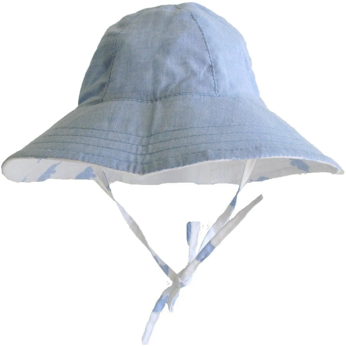 Alimrose Sun Hat - Reversible Blue Elephants