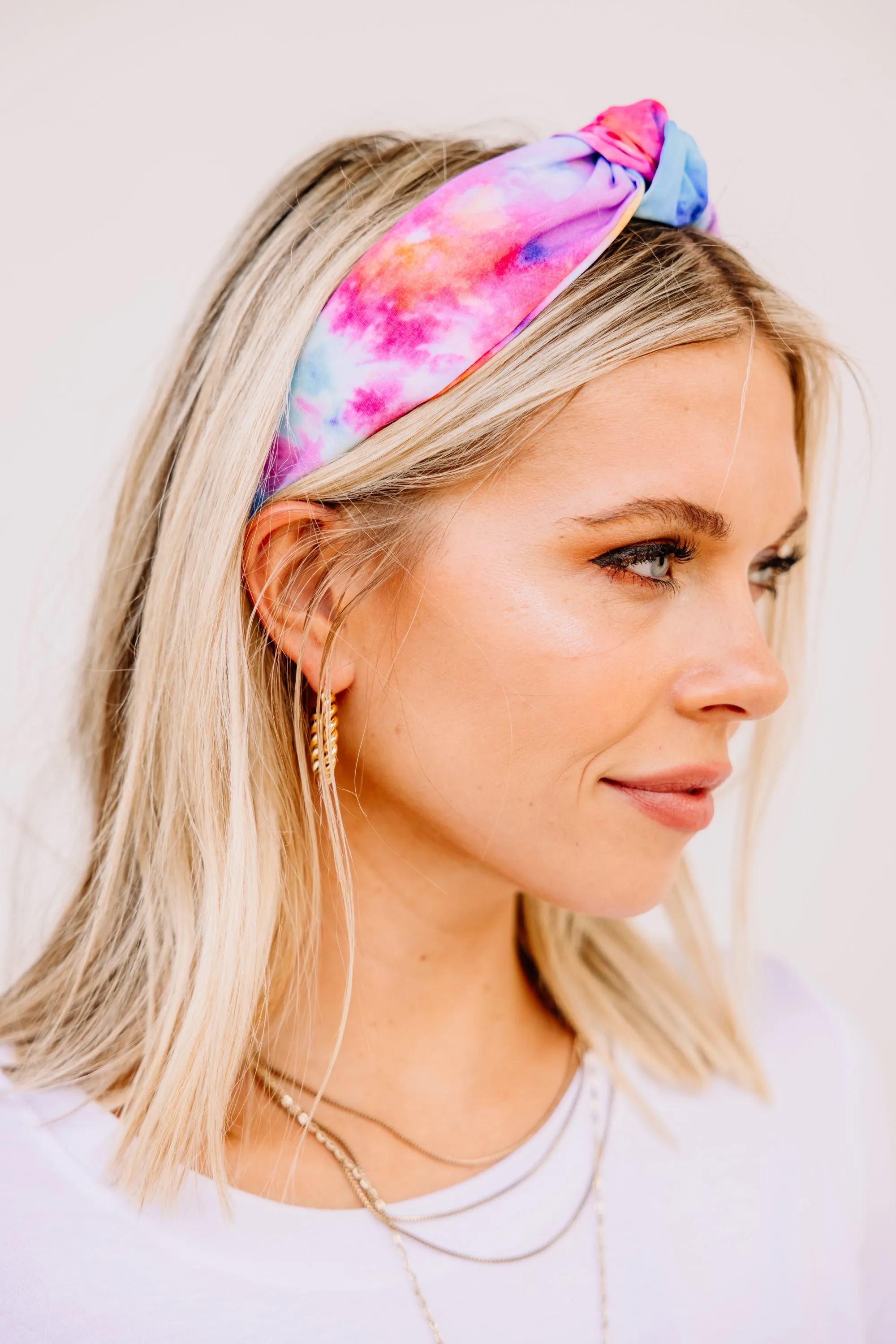 Always On Board Pink Watercolor Headband