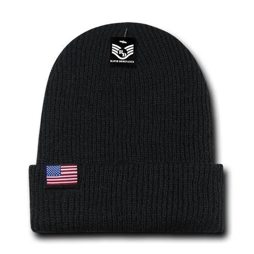America USA Flag Label Beanies - R96