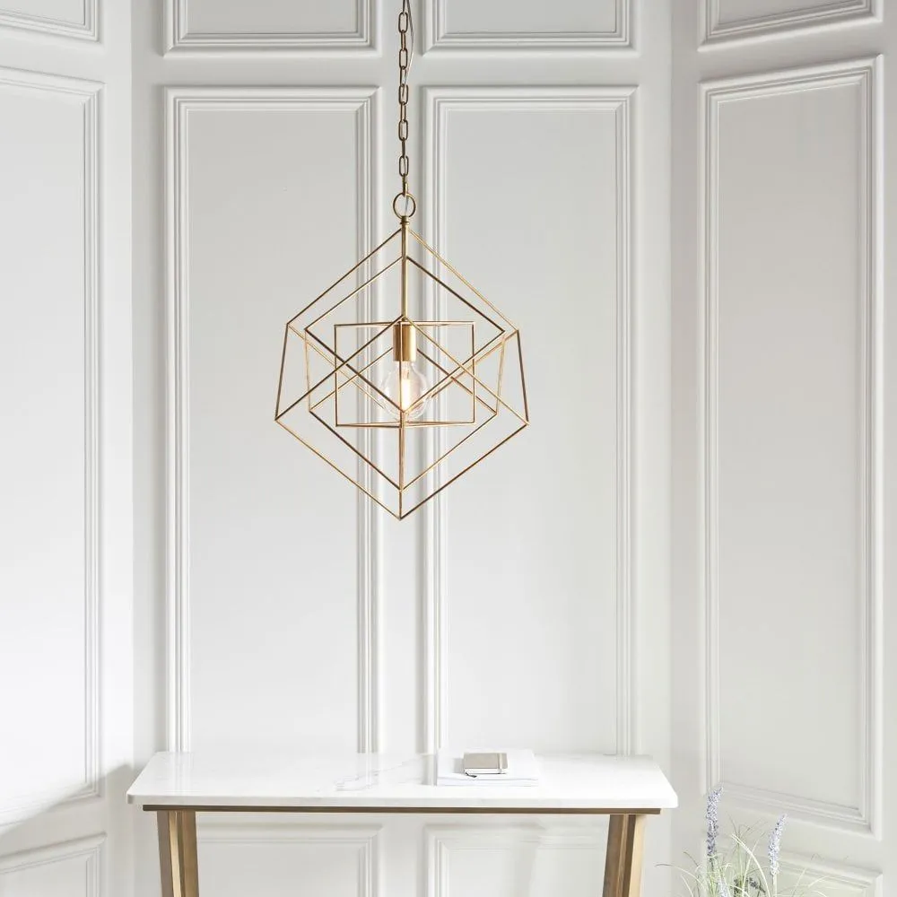 Andorra 1Lt Antique Gold Pendant - Large/Medium