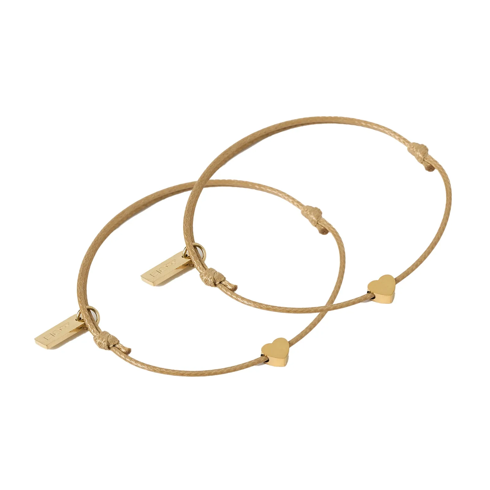 Angel Heart Friendship Bracelet Pair
