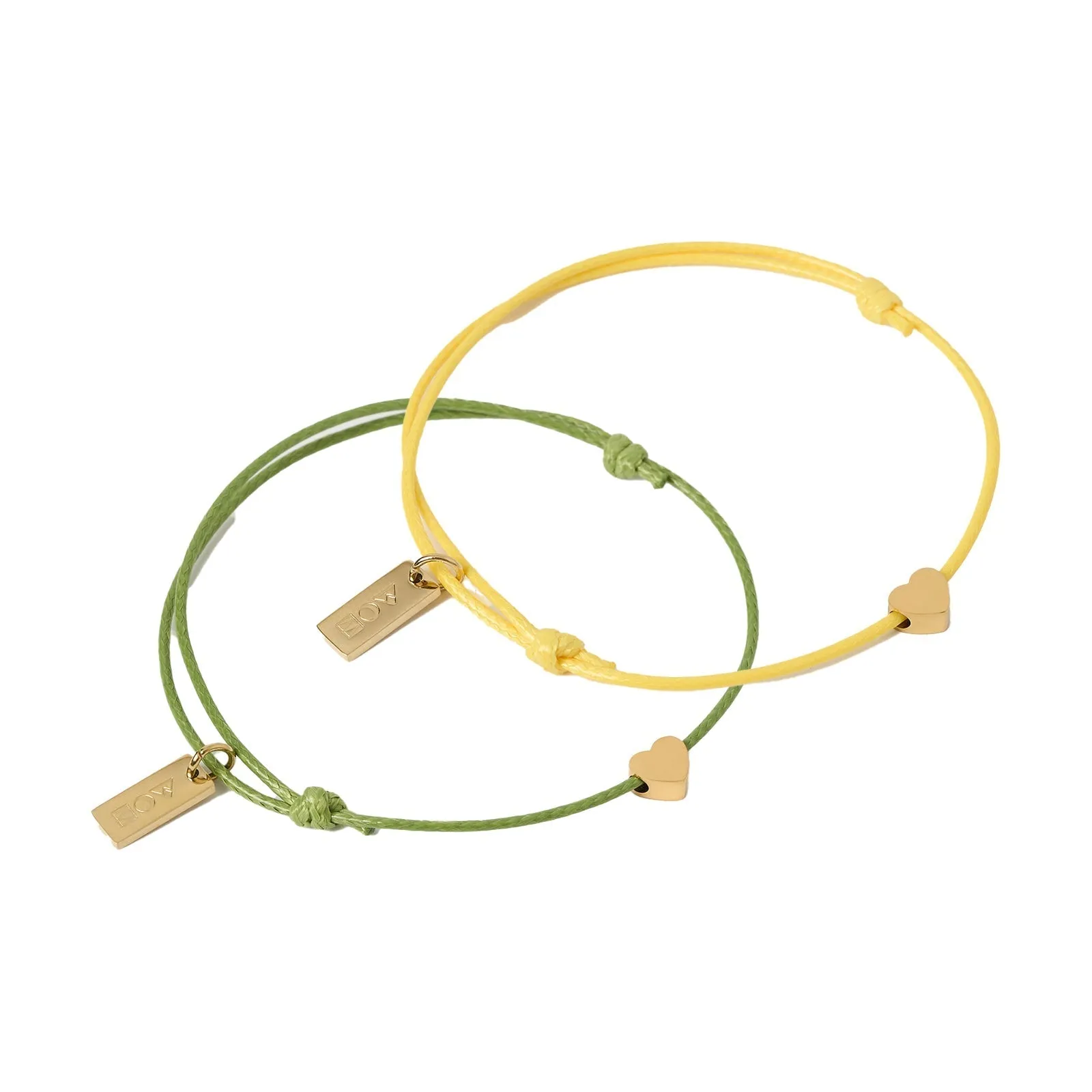 Angel Heart Friendship Bracelet Pair