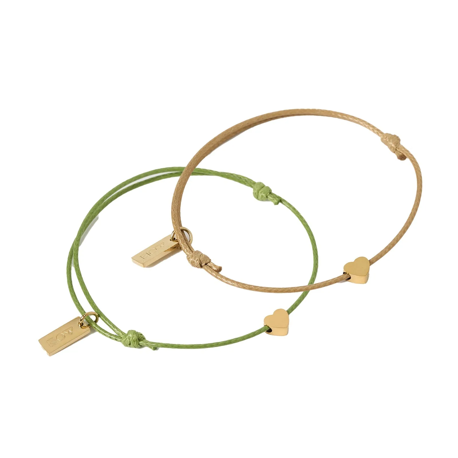 Angel Heart Friendship Bracelet Pair