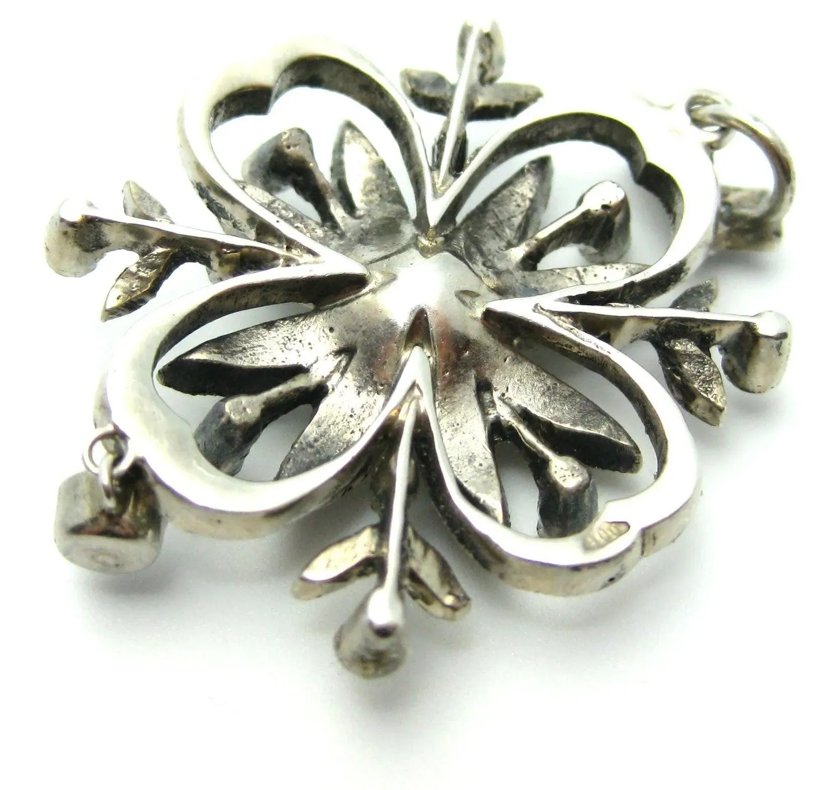 Antique Edwardian Paste Silver Pendant
