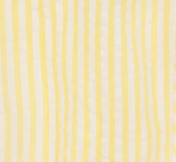 Baby Sun Hat Yellow Seersucker Stripe