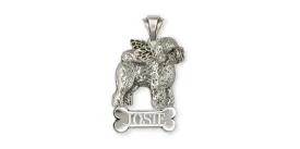 Bichon Frise Angel Pendant Jewelry Sterling Silver Handmade Dog Pendant BF16-ANP