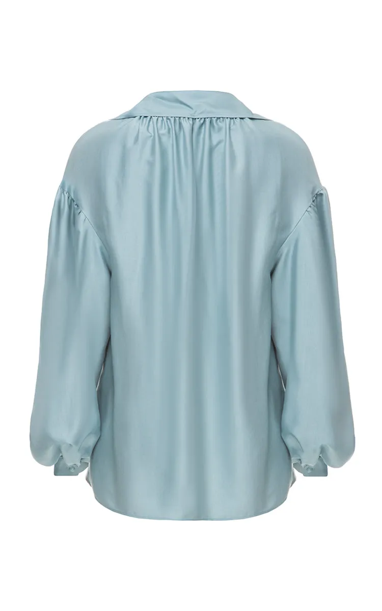 Blouse with a scarf