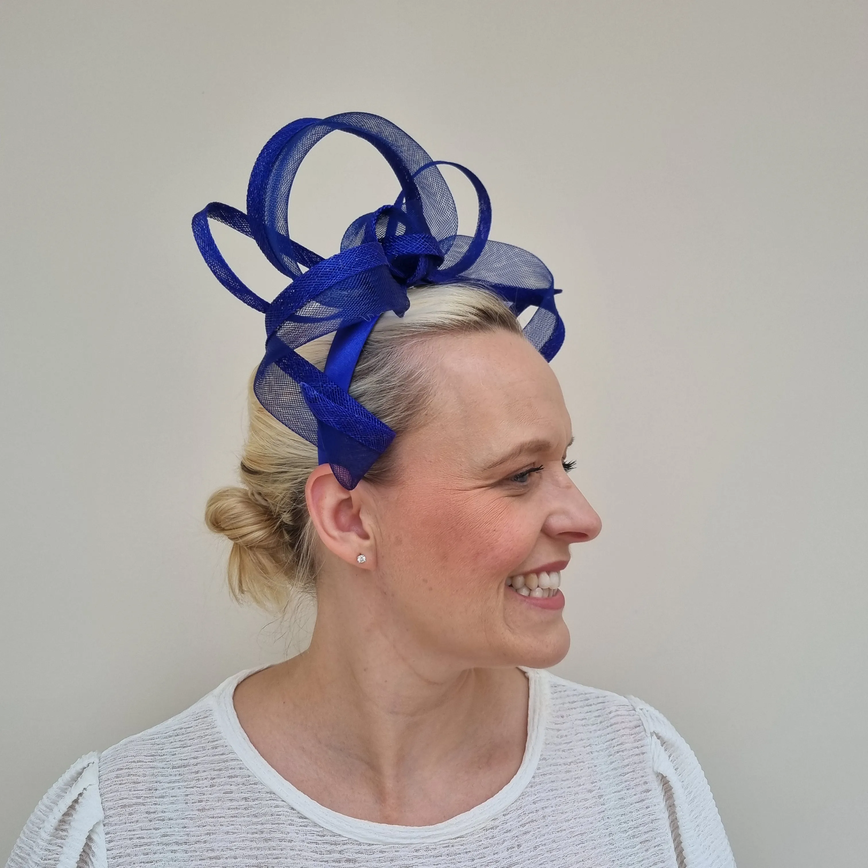 Boardmans Cecilia Looped Crin Headband in Royal