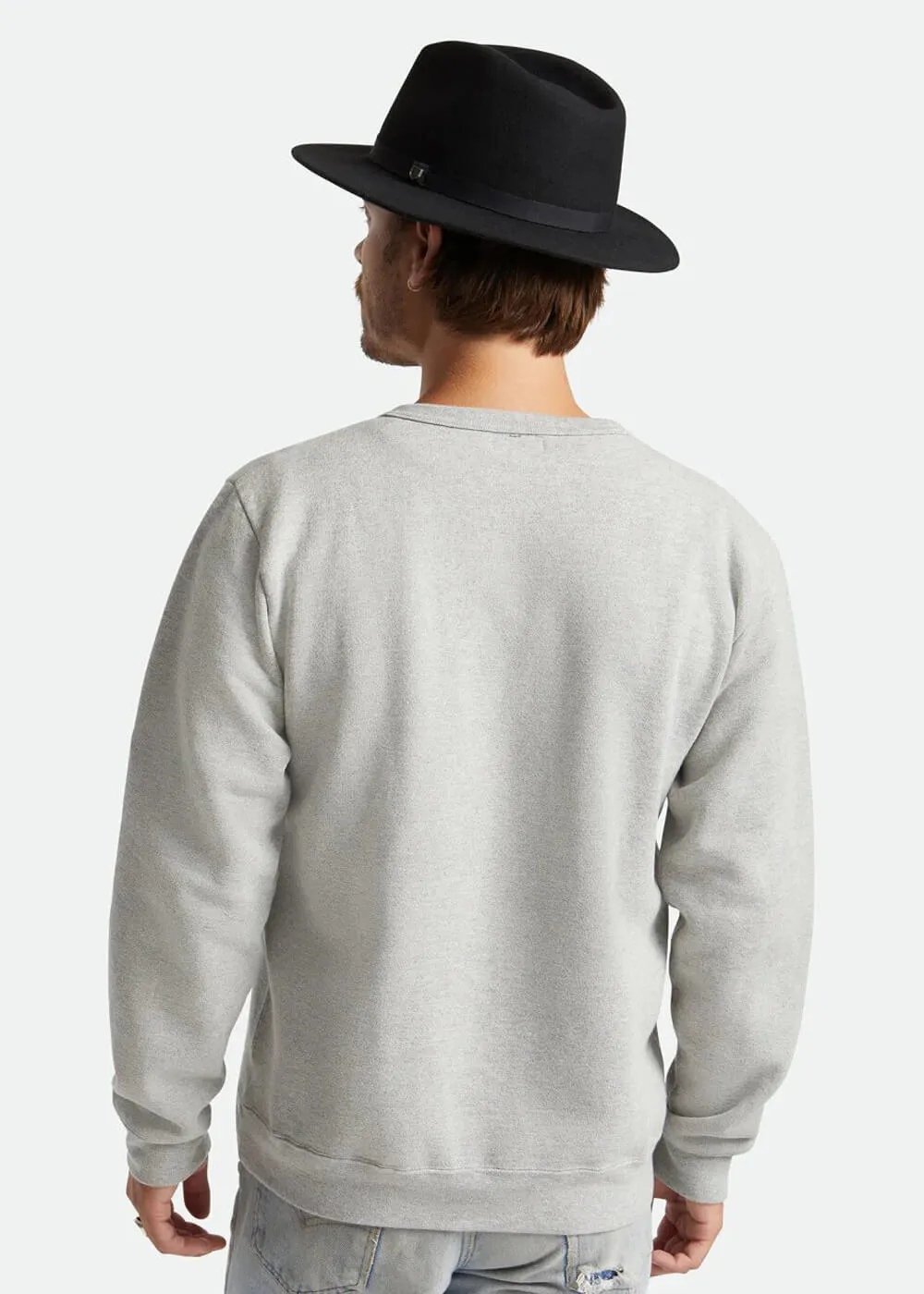 Brixton Messer Packable Fedora Hoed Zwart