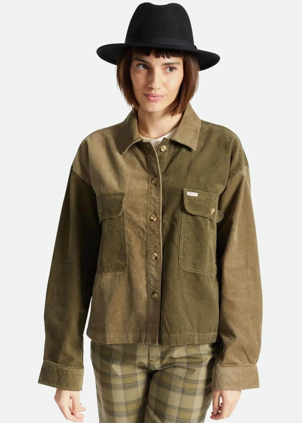 Brixton Messer Packable Fedora Hoed Zwart