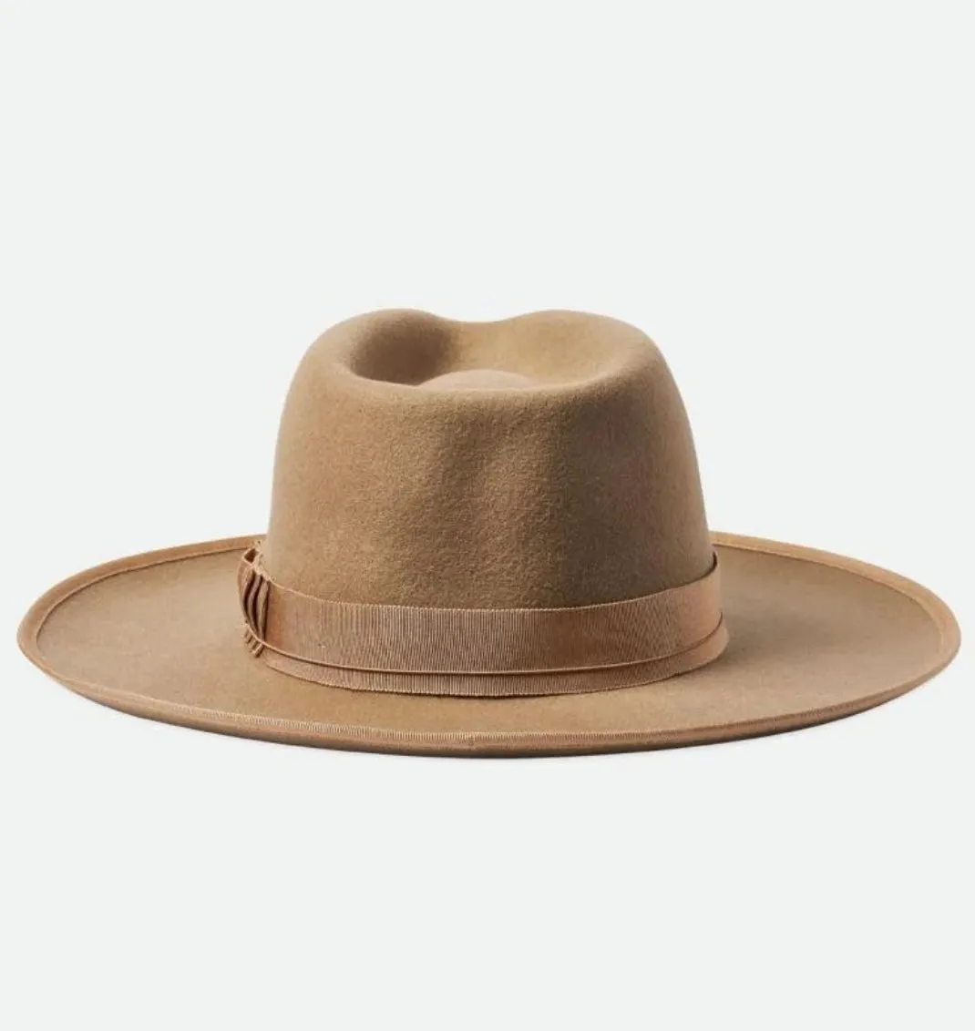 Brixton - Reno Fedora - Wool Felt - 2 Colours: Moss - S or Sand - XS