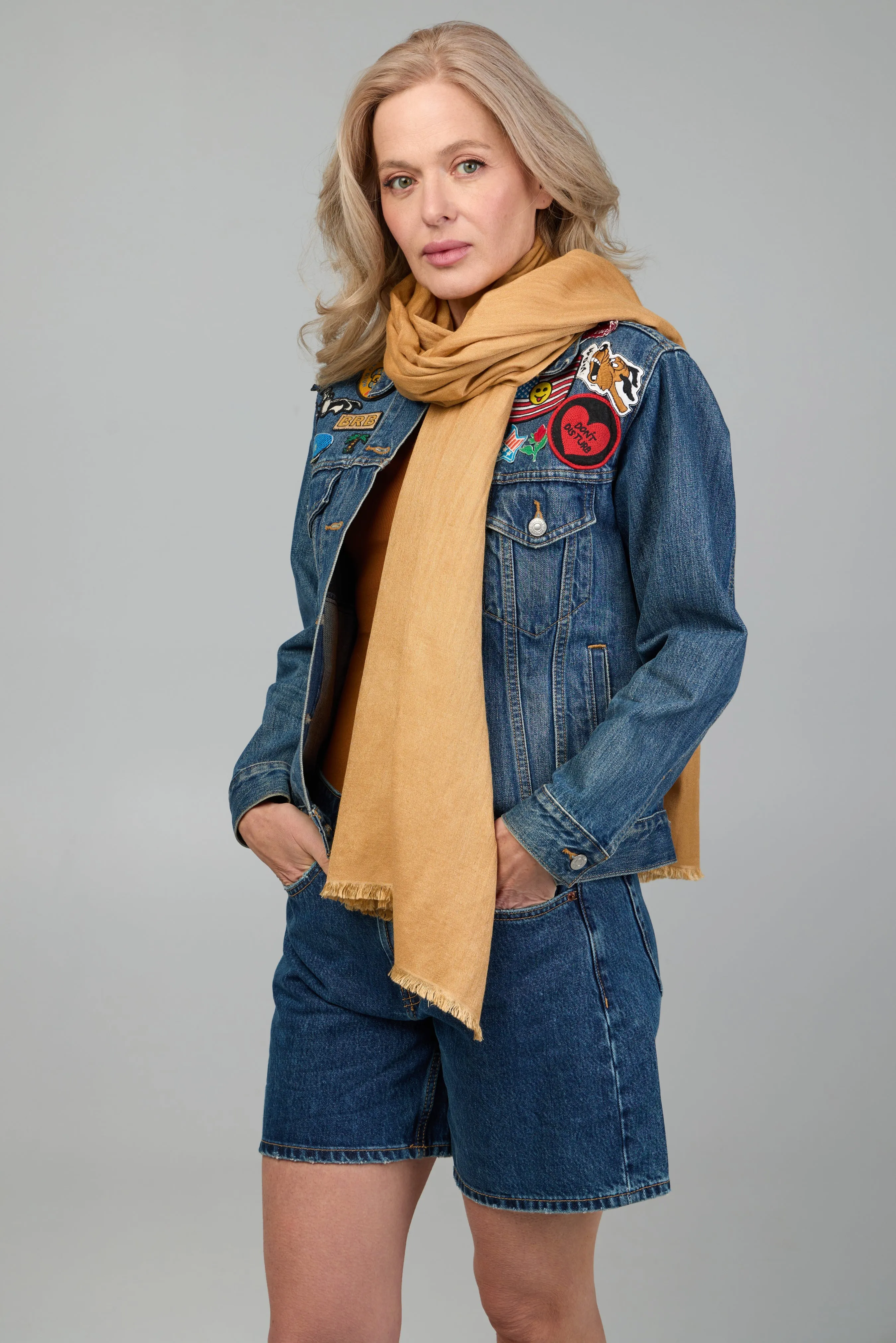 Cashmere A Silk Scarf With Eyelash Fringe