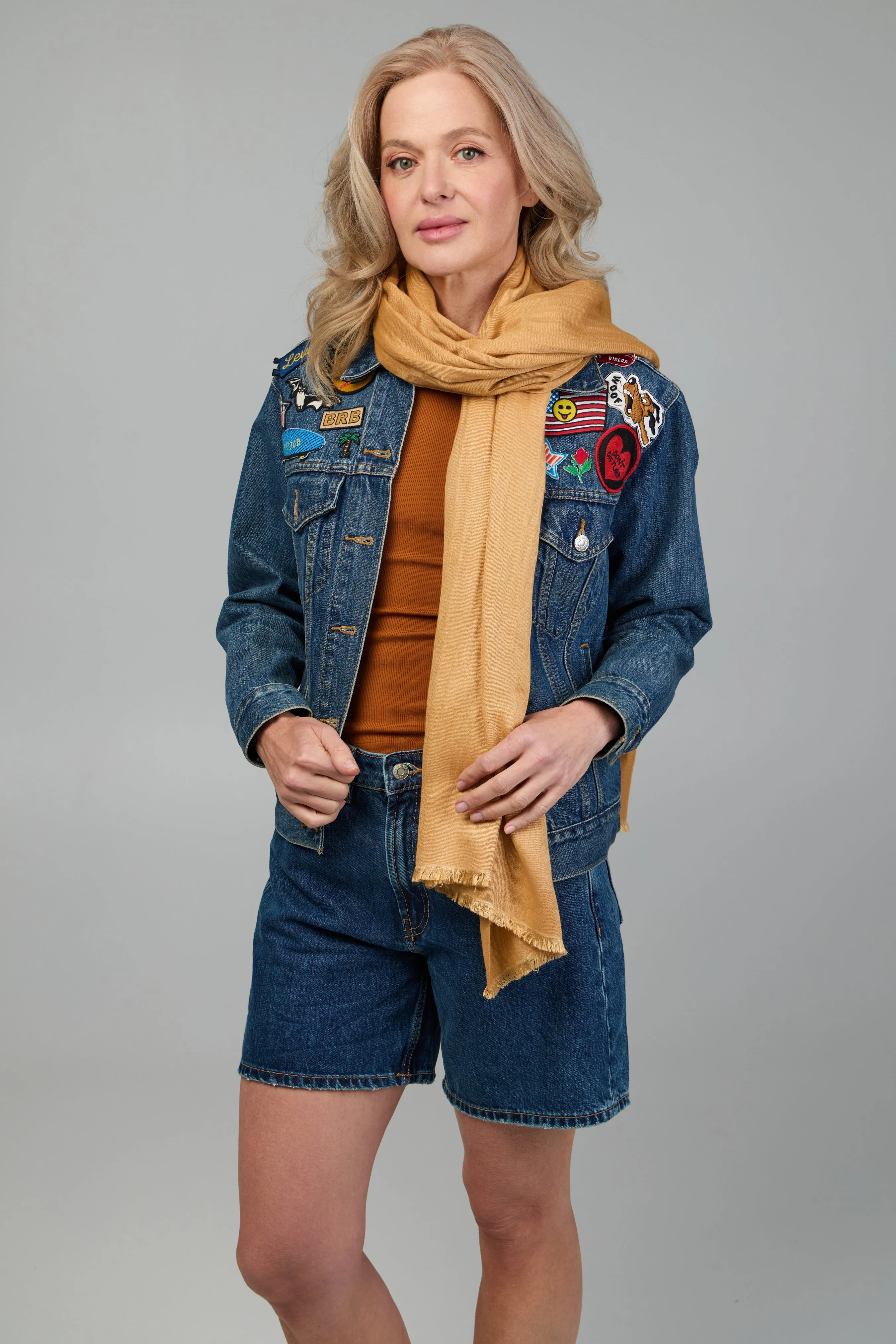 Cashmere A Silk Scarf With Eyelash Fringe