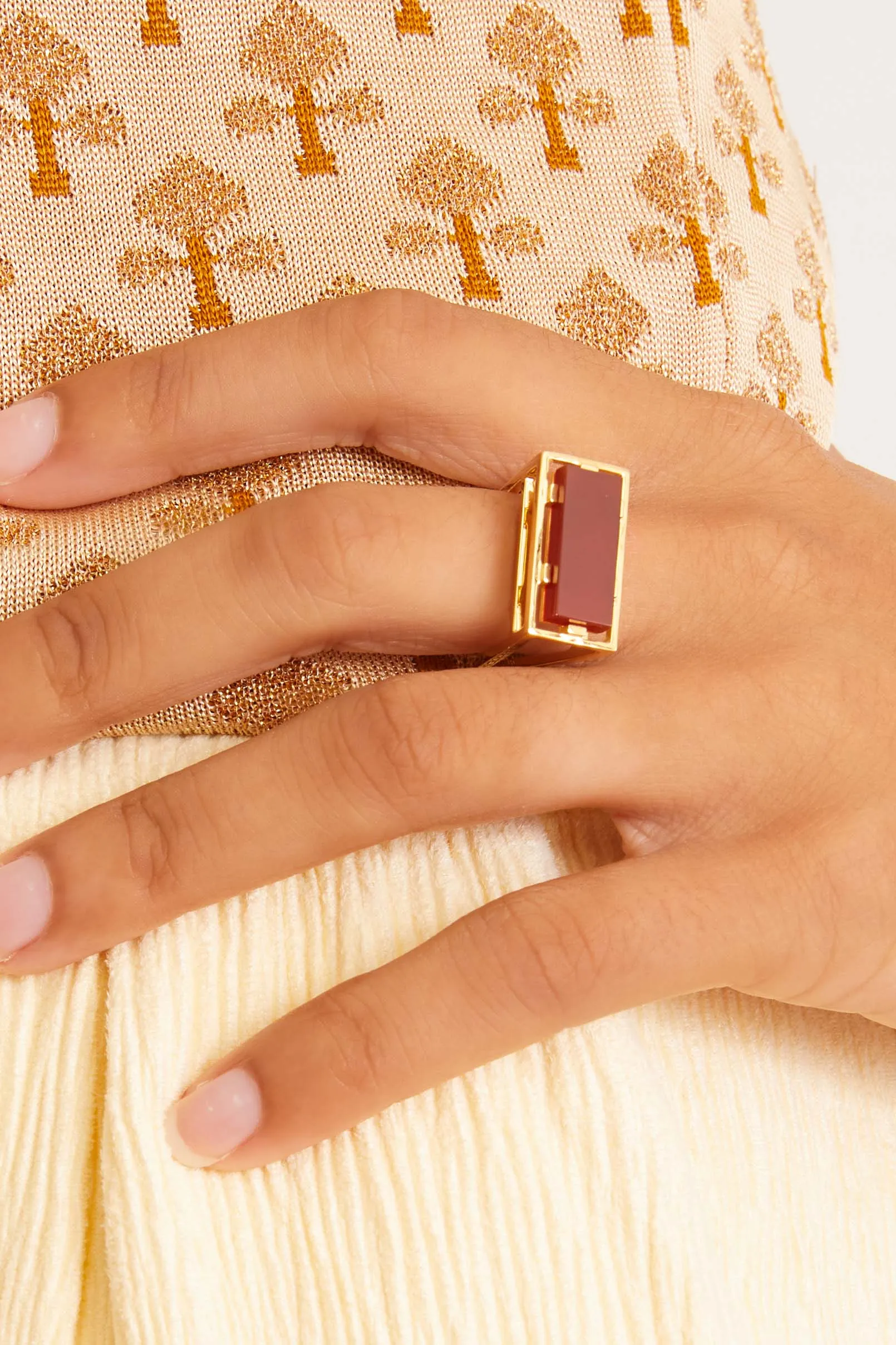 Diaspro Ring in Carnelian