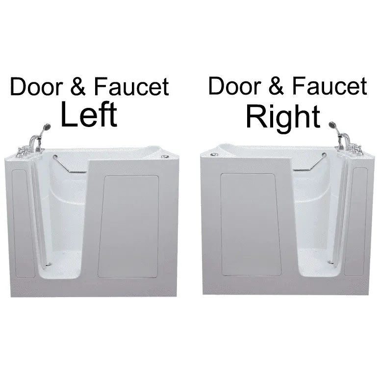 Ella's Bubble Tub4Two - Two Seat Acrylic Outward Swing Door Walk-In Bathtub (31.75″W x 60″L)