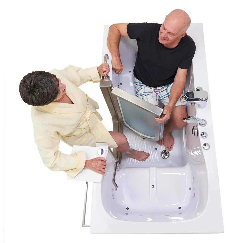 Ella's Bubbles The Companion Two-Seat Inward Swing Door Acrylic Walk-In Bathtub