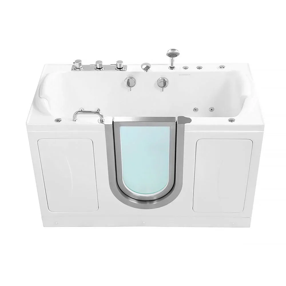 Ella's Bubbles The Companion Two-Seat Inward Swing Door Acrylic Walk-In Bathtub