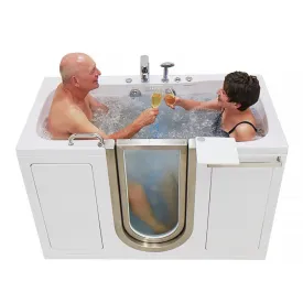 Ella's Bubbles The Companion Two-Seat Inward Swing Door Acrylic Walk-In Bathtub