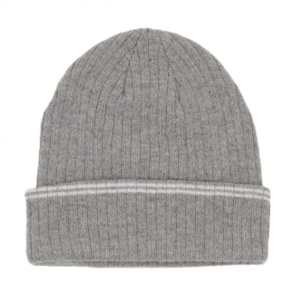 Felt Logo Beanie Cuffed Knit Hat