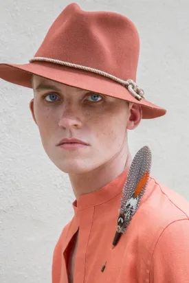 felted fedora rust