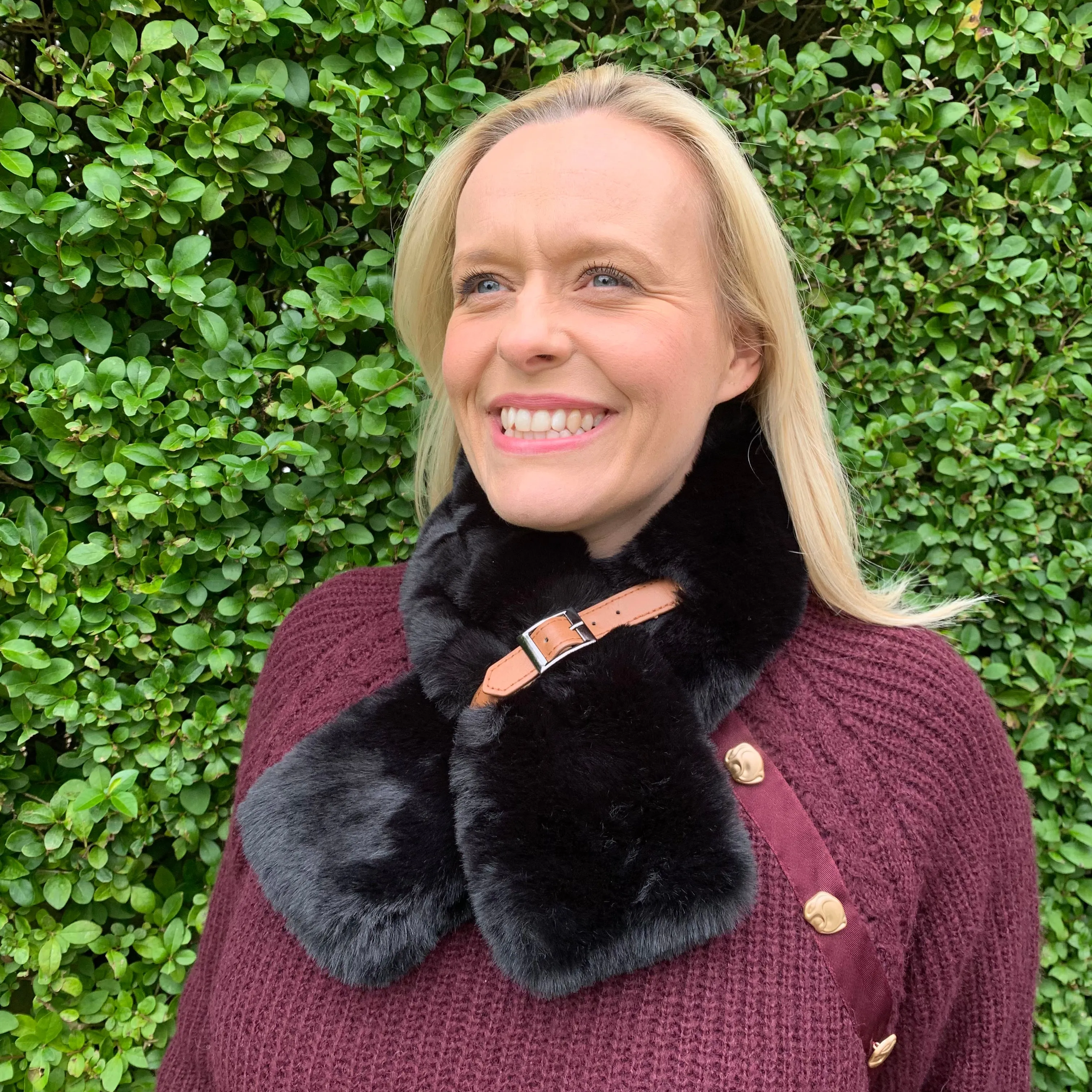 Fur belt loop Scarf