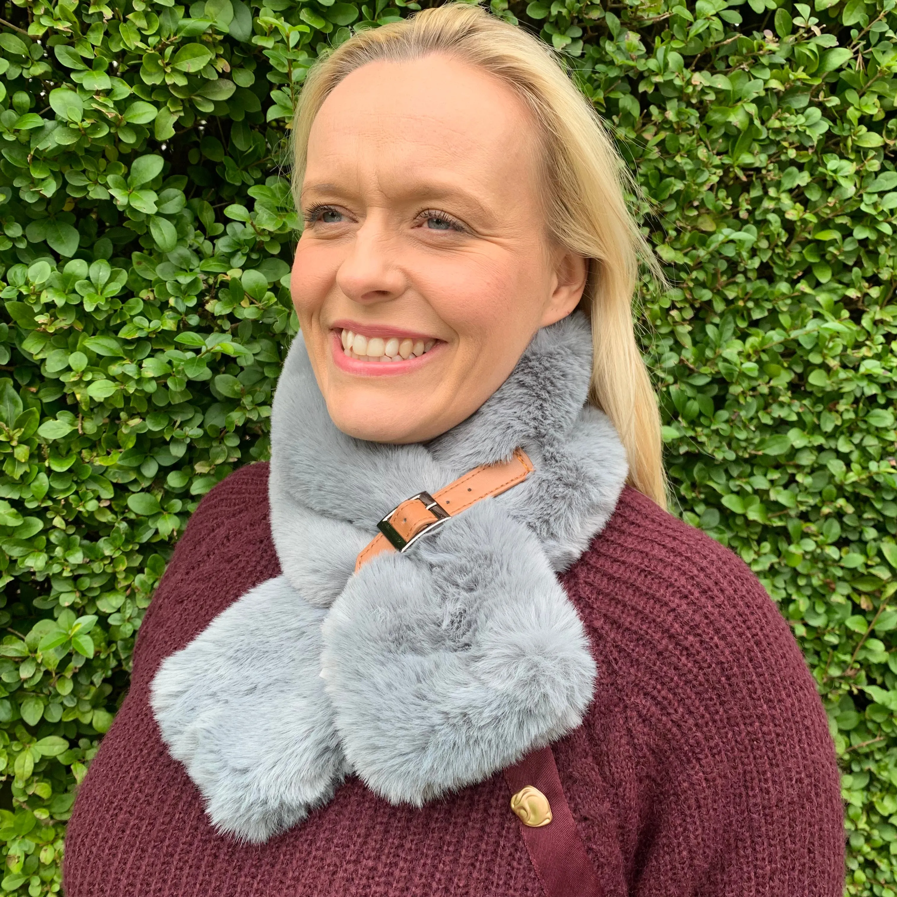 Fur belt loop Scarf