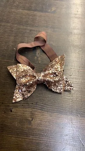 Girls Glitter Headband Bow (Multiple Colors)