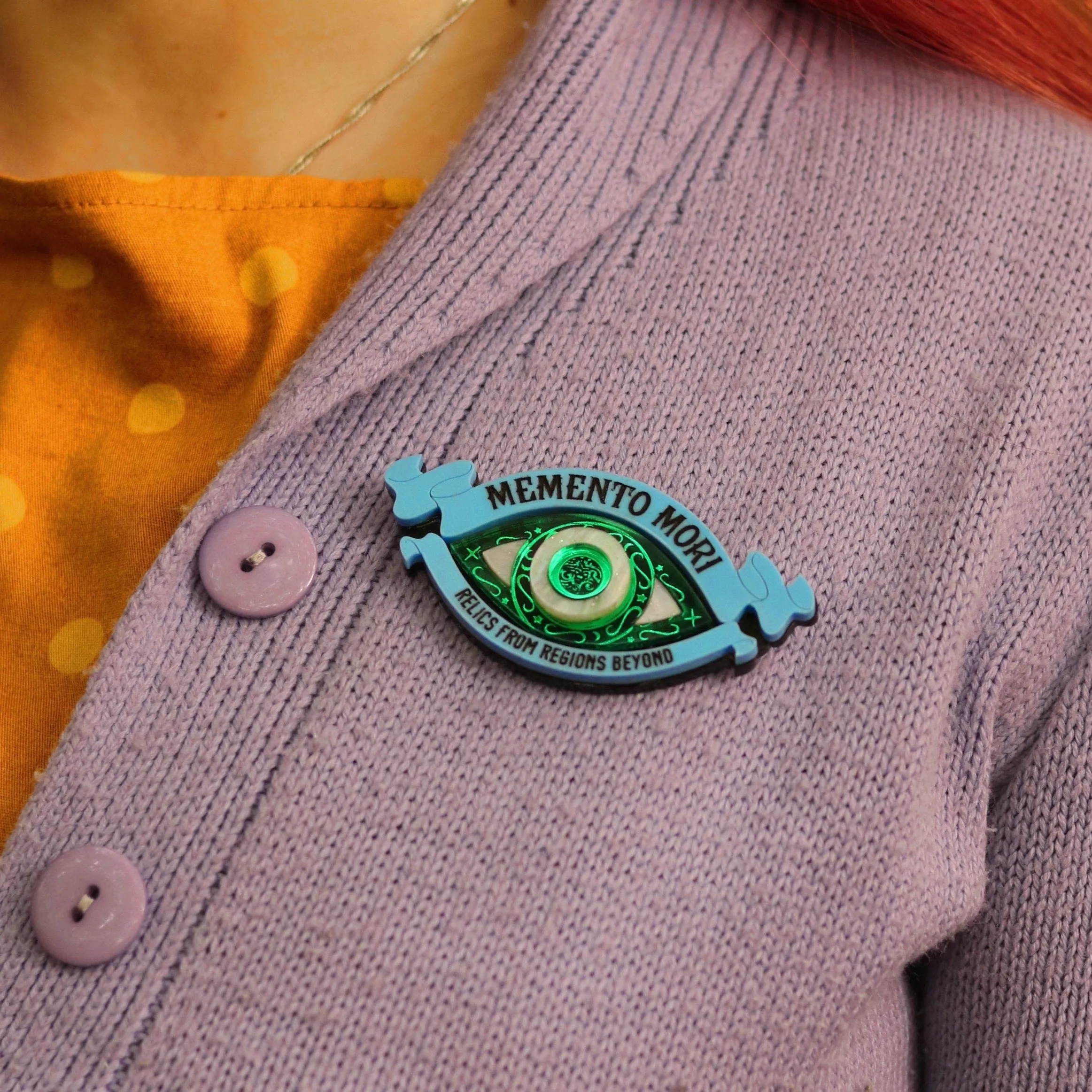Haunted Mansion Memento Mori Acrylic Brooch