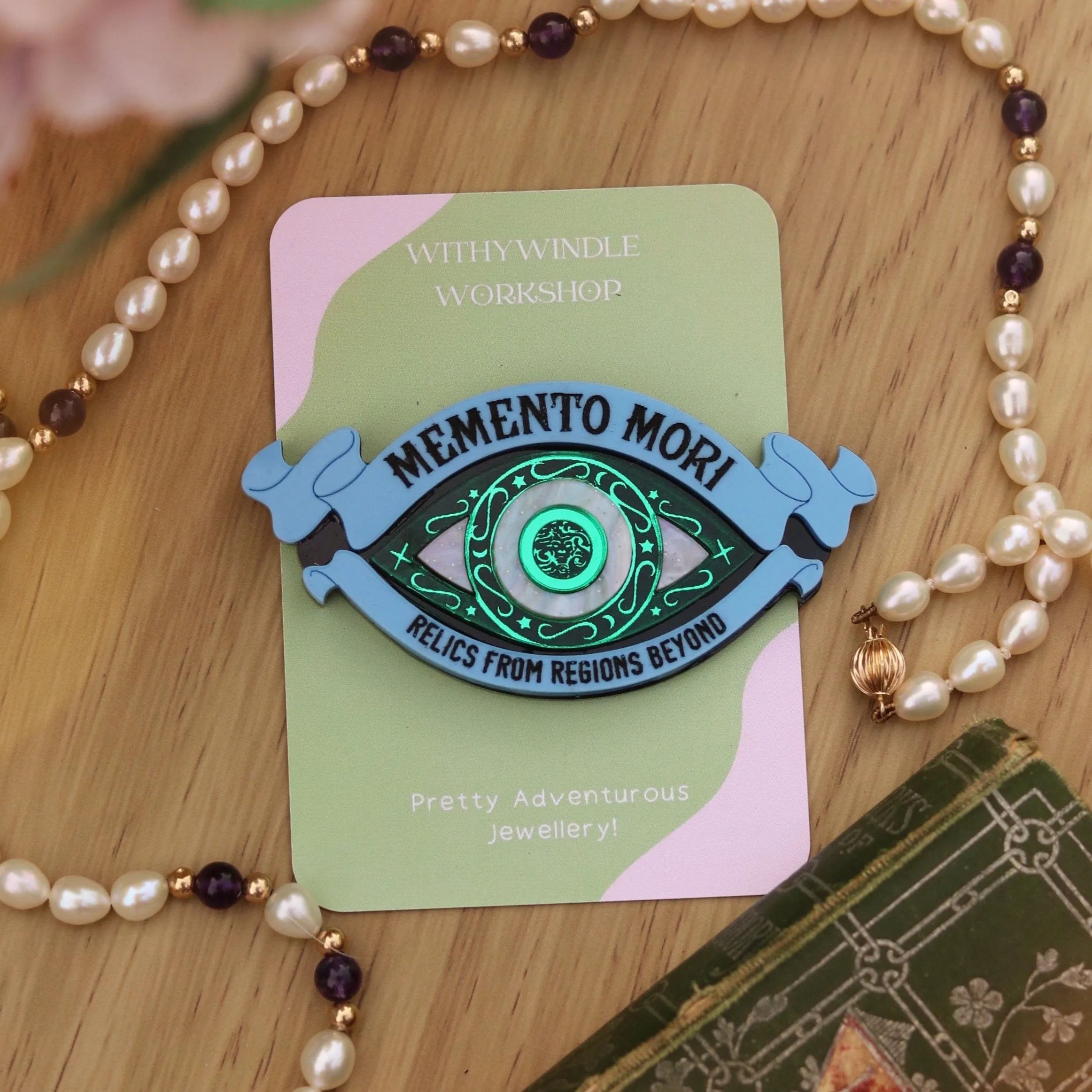 Haunted Mansion Memento Mori Acrylic Brooch