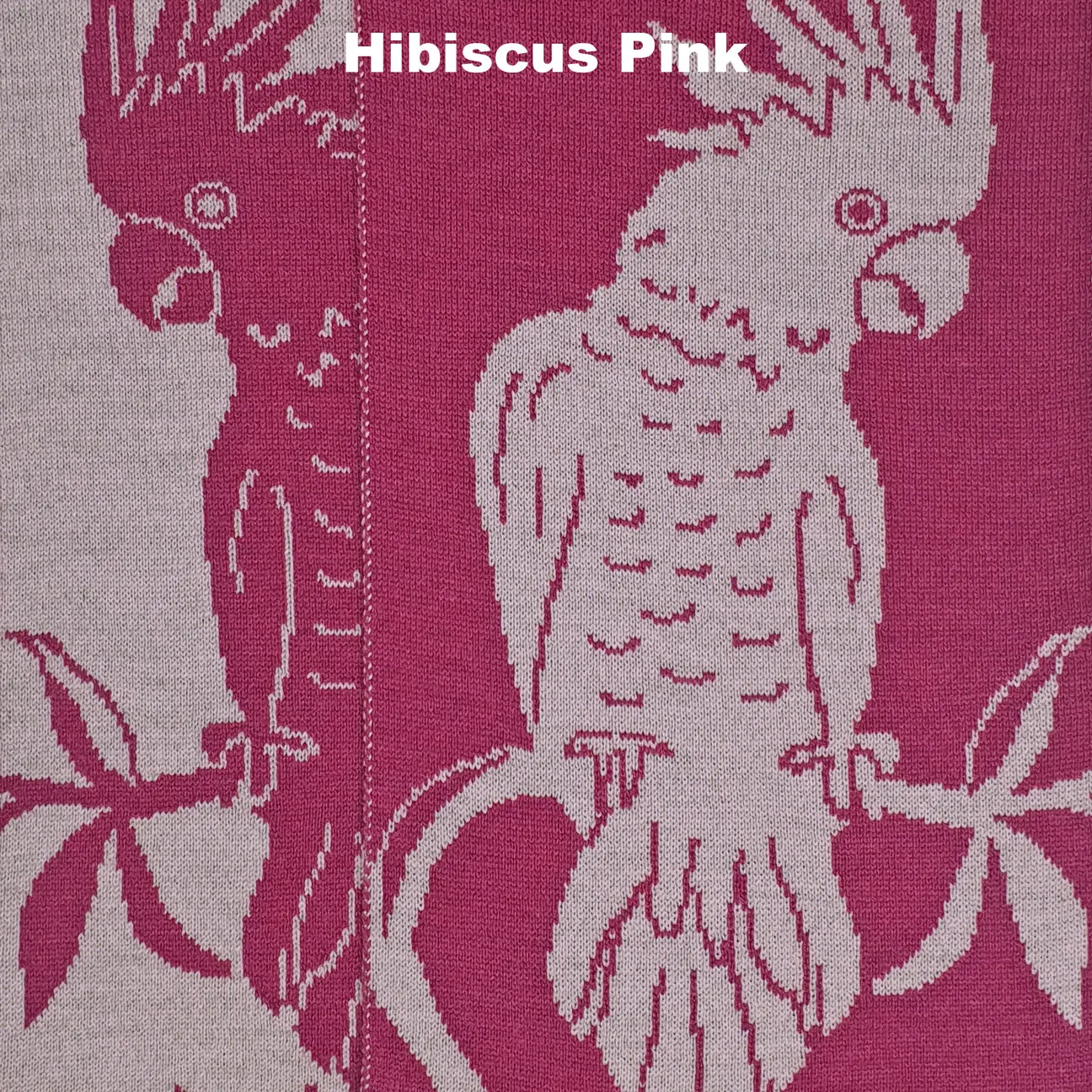 Hello Cocky Scarf - Premium Australian Lambswool - Hibiscus Pink
