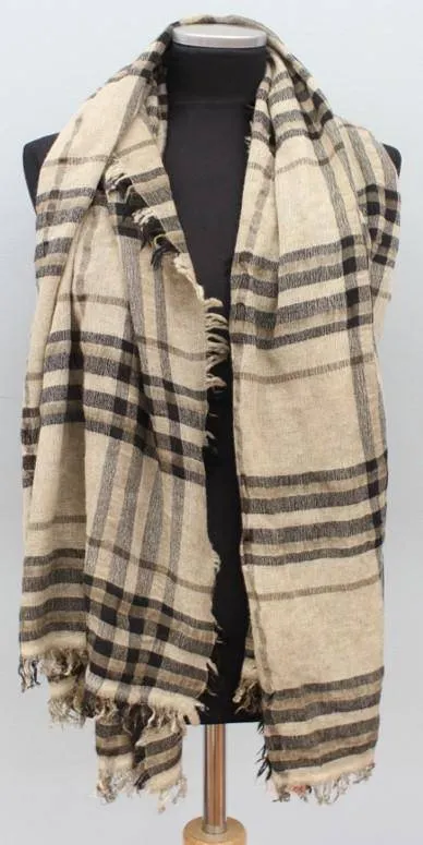 La Fiorentina | Italian Scarf Beige/Black and Brown