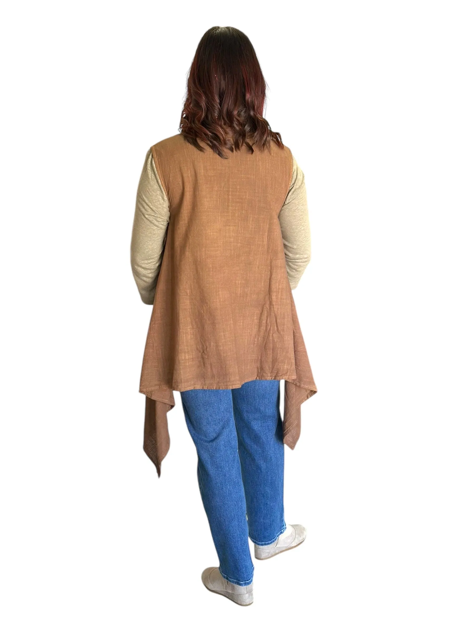 Linen Vest with Button Fashion