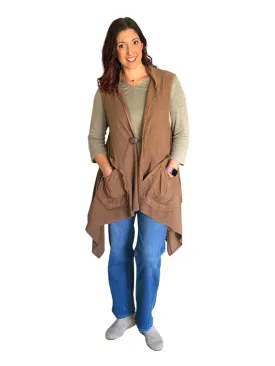 Linen Vest with Button Fashion
