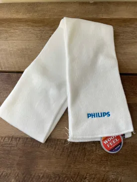 <€€* NEW PHILLIPS Wool Feel Unisex White Scarf 66” X 7” MAGIC Headwear NWT