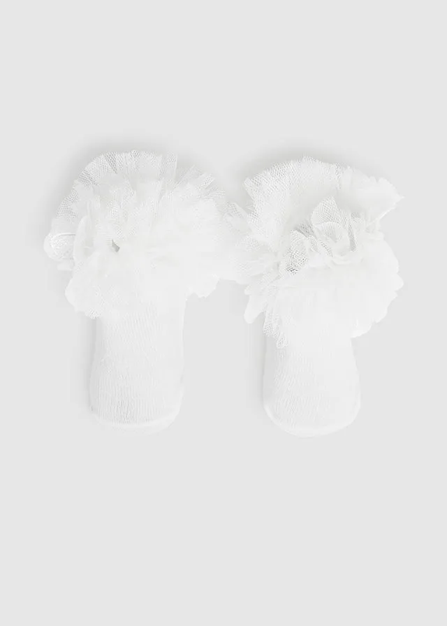 Mayoral 9710 095 - Natural Sock with Headband Set