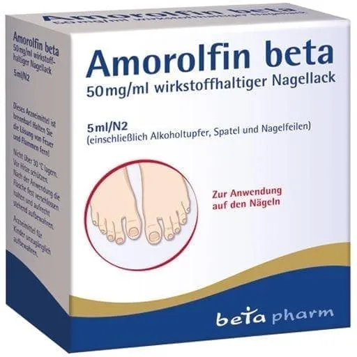 Nail fungus treatment, AMOROLFINE beta, nail polish