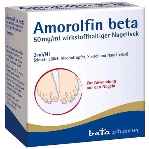Nail fungus treatment, AMOROLFINE beta, nail polish