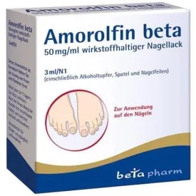 Nail fungus treatment, AMOROLFINE beta, nail polish