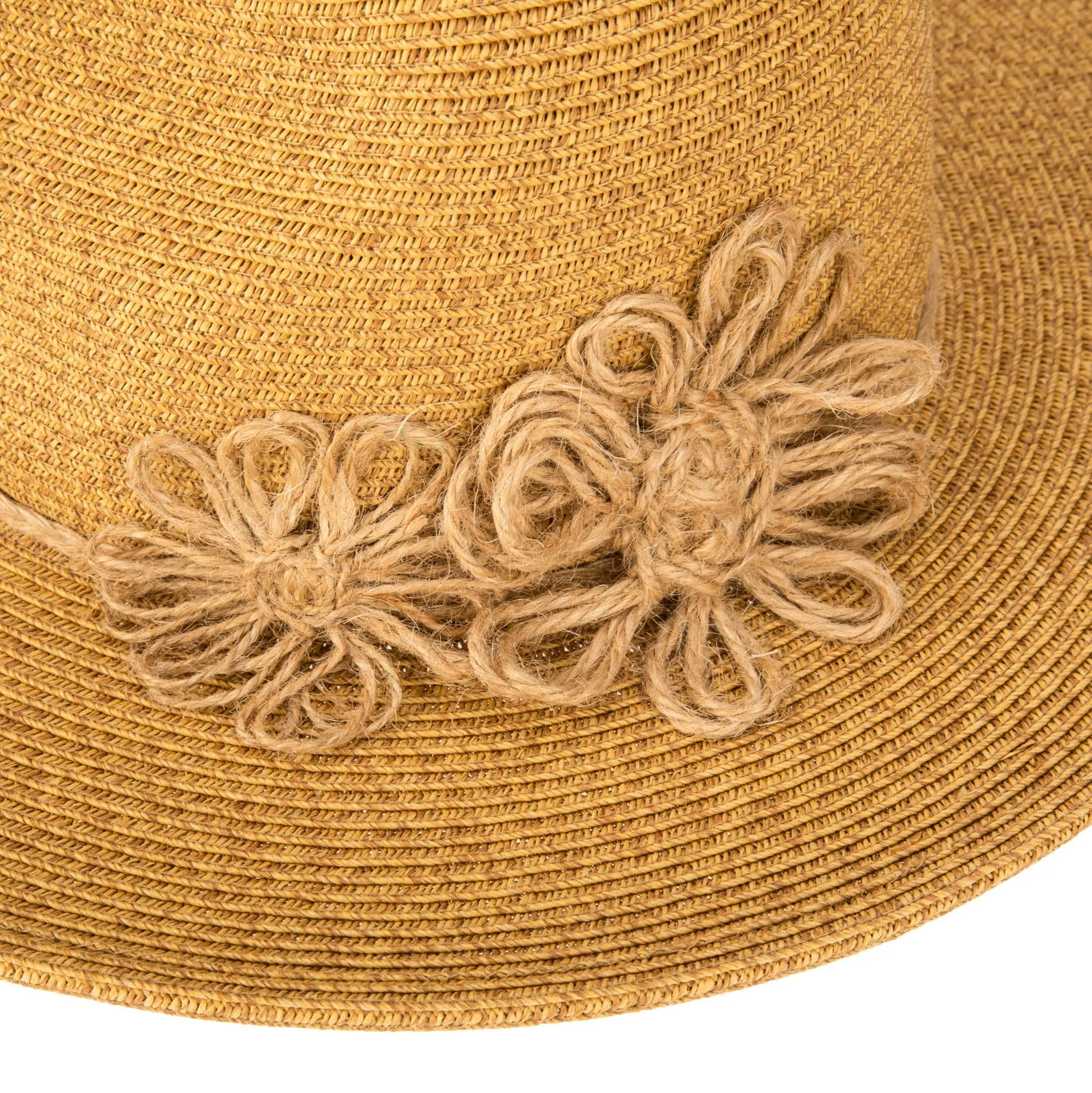 Naturally Sweet - Womens Ultrabraid Fedora with Floral Details
