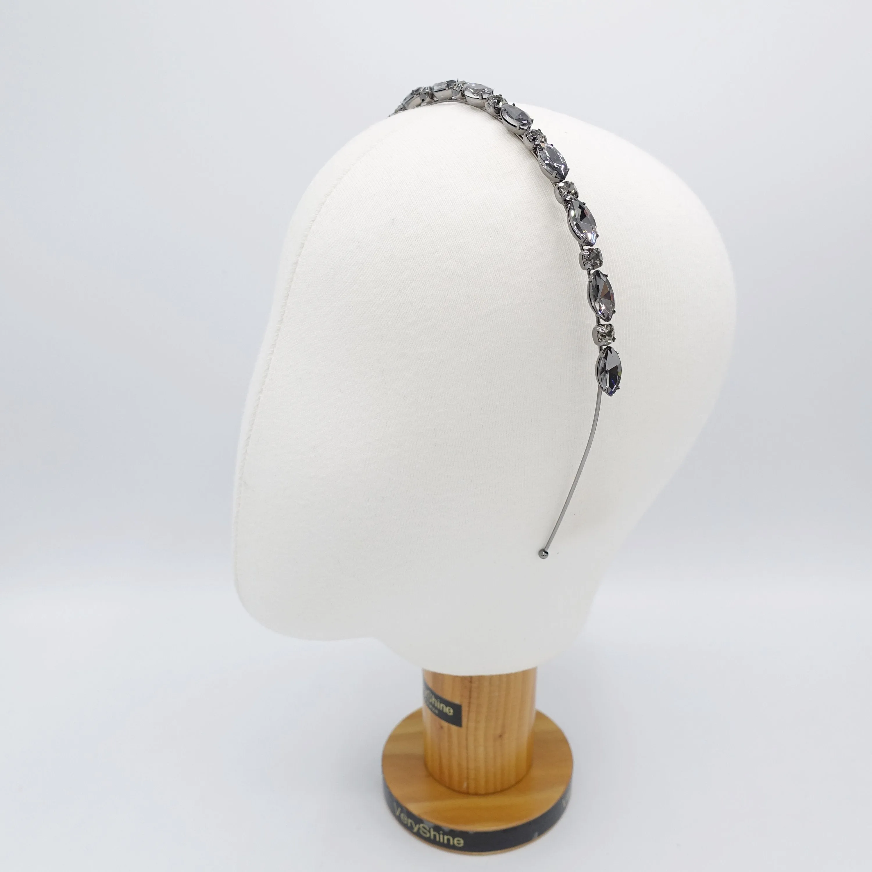oval glass headband, bling headband, event headband for women