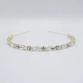 oval glass headband, bling headband, event headband for women