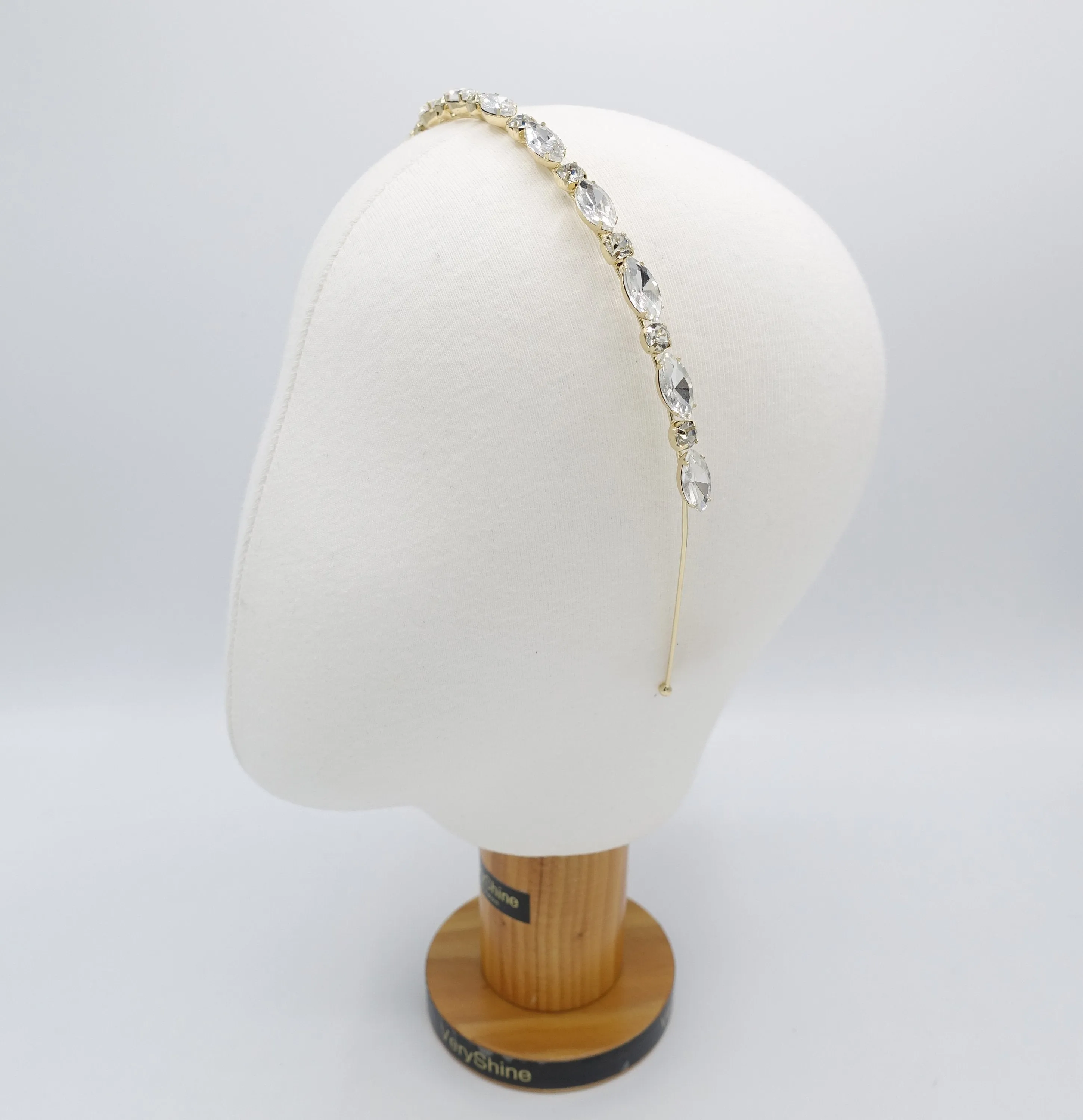 oval glass headband, bling headband, event headband for women