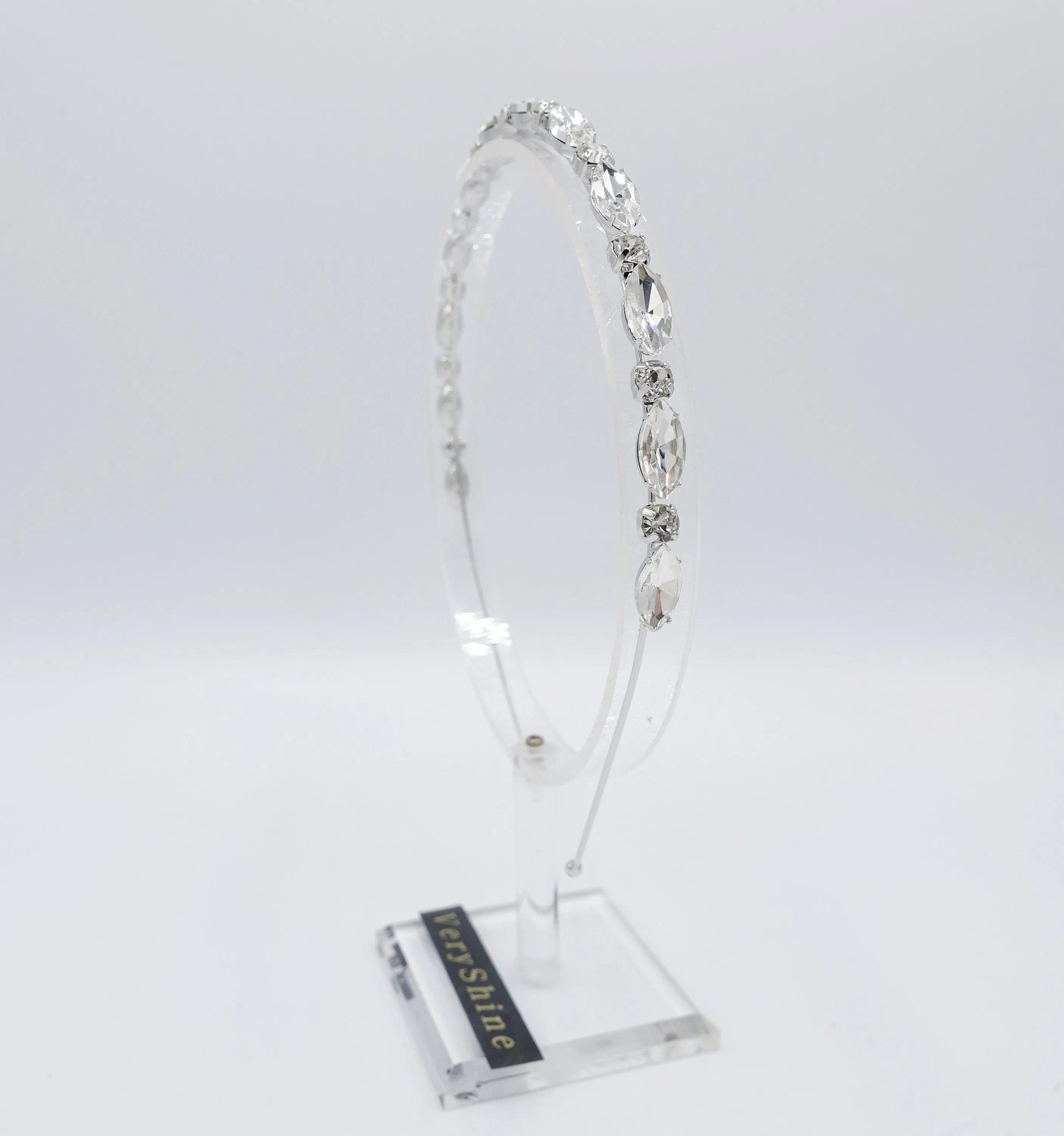 oval glass headband, bling headband, event headband for women