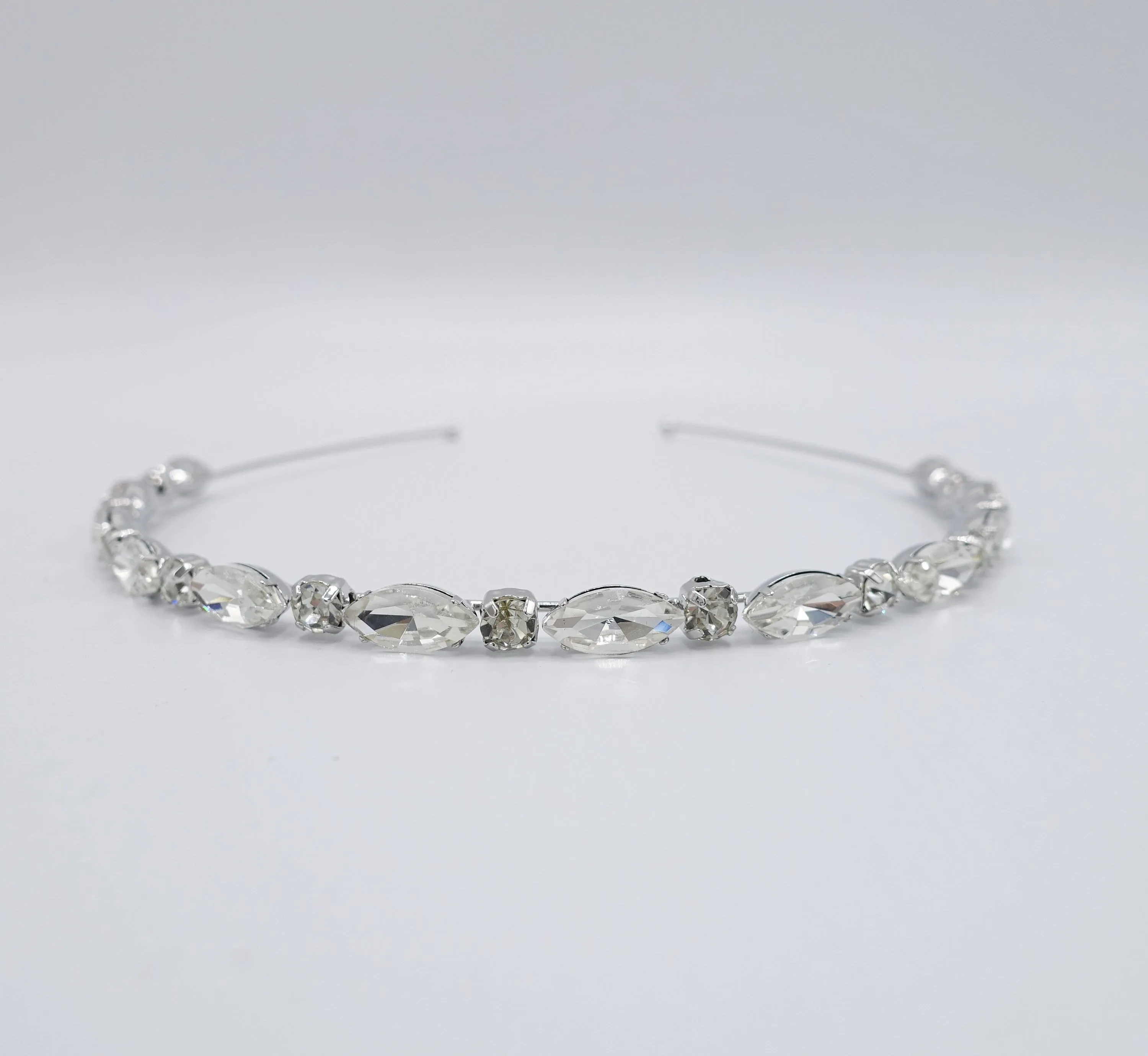 oval glass headband, bling headband, event headband for women