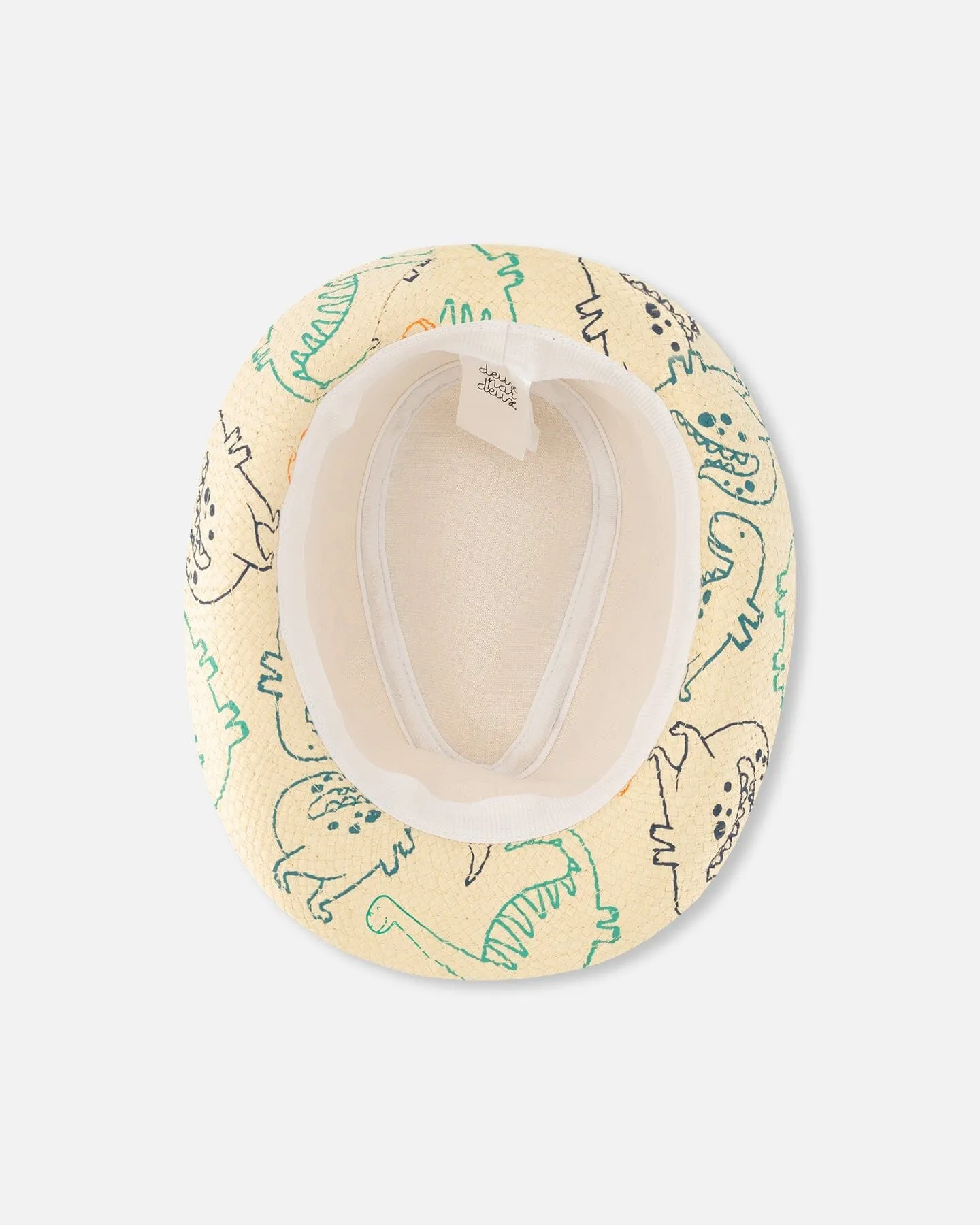 Printed Straw Hat Dinosaurs