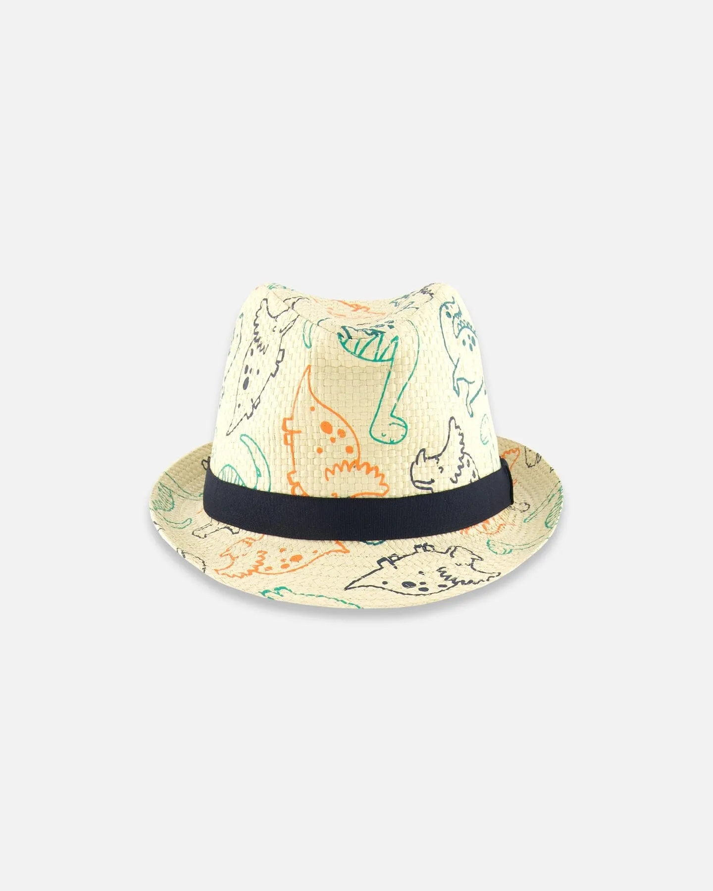 Printed Straw Hat Dinosaurs